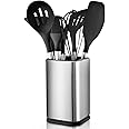 BEWOS Stainless Steel Utensil Holder, Kitchen Utensil Holder for Organizing Cookware, Silverware, and Spatulas, 6.7''Large Ro