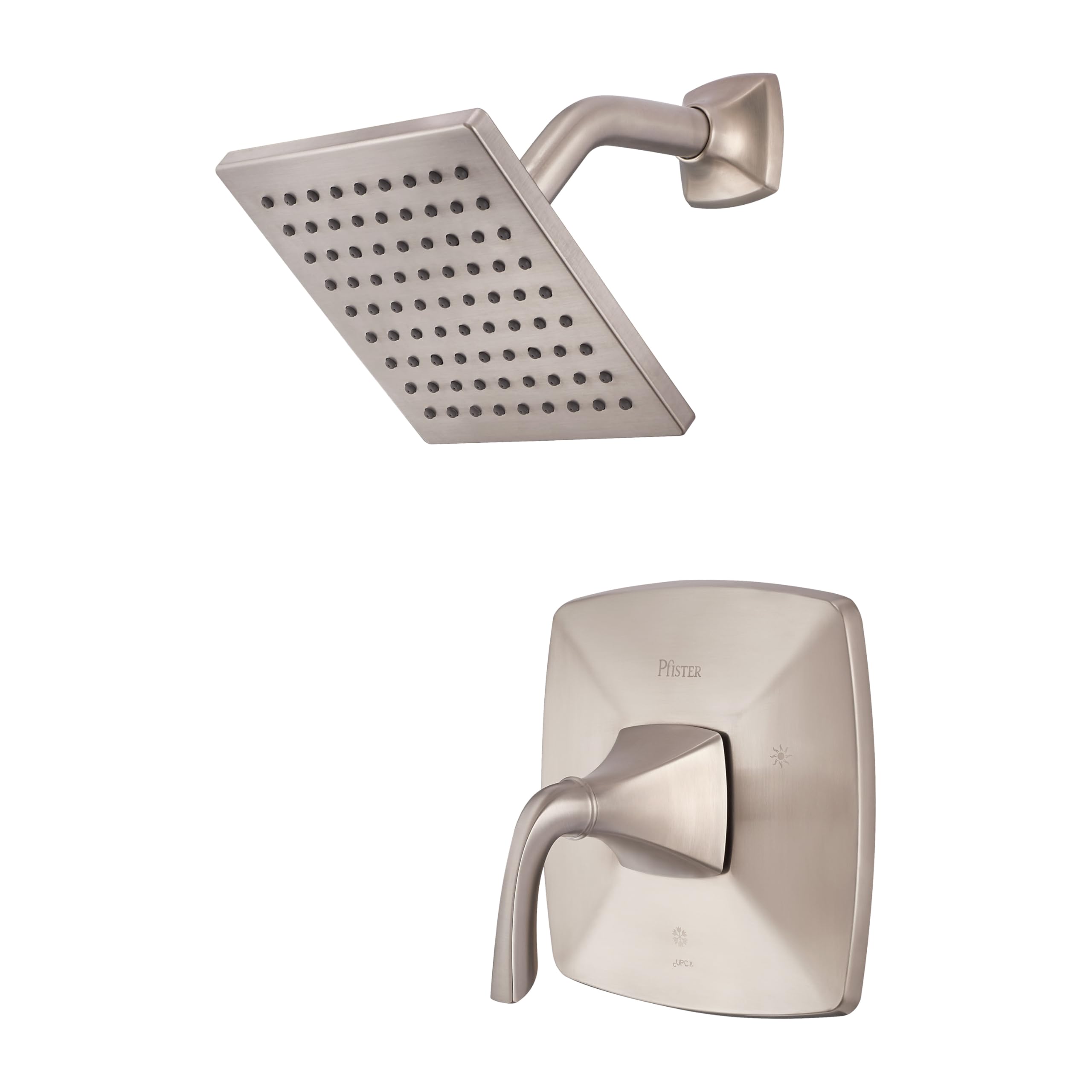 Photo 1 of Pfister Bronson Shower Head and Valve Trim Only Kit (Valve Not Included), 1-Handle, Brushed Nickel Finish, LG897BSK