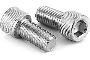 MewuDecor 1/4-20 x 5/8" Socket Head Cap Screws, Allen Socket Drive, Stainless Steel 18-8 (304), Full Thread, Bright Finish, Machine Thread, 25 PCS