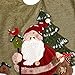 D-FantiX Christmas Decorations, 48-Inch Large Santa Christmas Tree Skirt with Red Floral Rim
