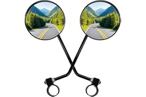 HOMIEWAY Bike Mirrors for E-bikes, 2 PCS Bicycle Rear View Mirror, HD Glass Mountain Bike Rear View Mirrors, Bicycle Mirrors for Handlebars 0.87-0.98 inch (22-25 mm)