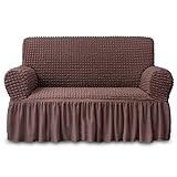 NICEEC Loveseat Slipcover Brown Loveseat Cover 1