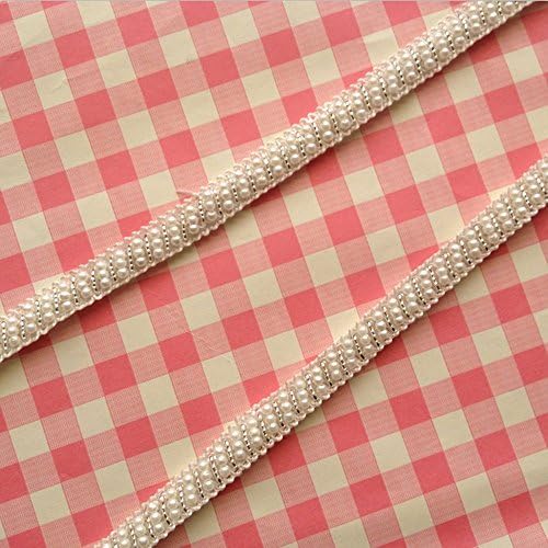 12mm Faux Pearl Seed Beads Beaded Trim Fashion Garment DIY Craft Supply by 1 yard