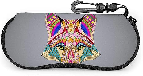 Brillenetui für Damen und Herren, Fuchs-Motiv, Leopardenmuster, mit