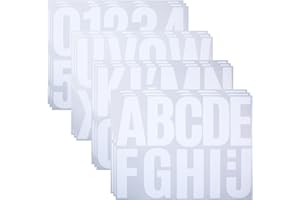 YIKTUNQ 12 Sheets 4 Inch Letter Stickers, Self-Adhesive Waterproof & Tear-resistant Capital Alphabet Sticker for Mailbox,Outd