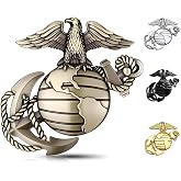 U.S.Marine Corps Car Emblem &ndash; 3D Eagle Globe Anchor Metal Decal(Bronze) | 3.3"x3.1" Weatherproof Military Sticker, Universal Fit for Cars, Trucks, Gifts for Veterans &amp; Supporters