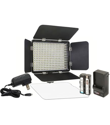 Andoer LED-416 – Pannello LED Professionale 416 Perle, Bicolore 3200-5600K, Dimmerabile E Compatto