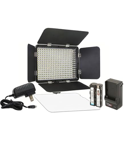 Andoer LED-416 – Pannello LED Professionale 416 Perle, Bicolore 3200-5600K, Dimmerabile E Compatto