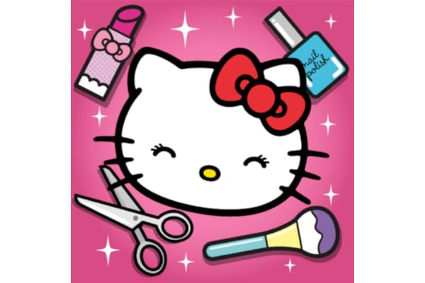 Hello Kitty: Salão de Beleza. Minijogos divertidos para crianças com salão de cabeleireiro, salão de manicure e estúdio de maquiagem para meninas