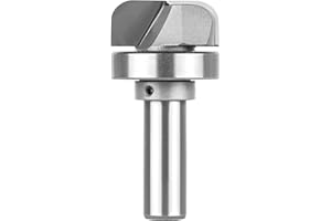 SpeTool Bowl and Tray Template Router Bit with Bearing 1/2 Inch Shank 1-1/4 Inch Cutting Diameter,Carbide CNC Router Bowl Bit