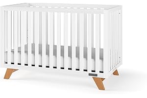 Child Craft SOHO 4-in-1 Convertible Crib, Baby Crib Converts to Day Bed, Toddler Bed and Full Size Bed, 3 Adjustable Mattress