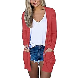 Sweaters for Dresses Tie Front Cardigan Crew Neck