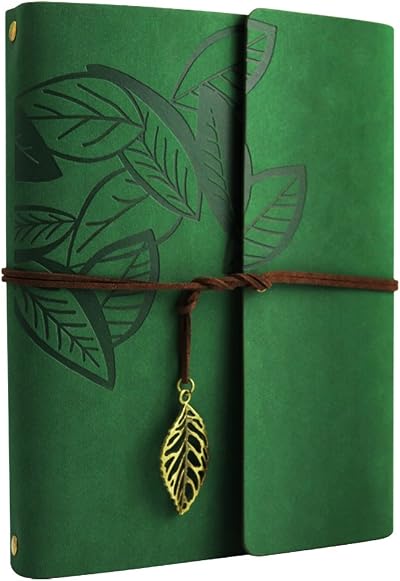 ZEEYUAN Leather Scrapbook Album 18x22cm 60 Pages Refillable DIY Memory Book