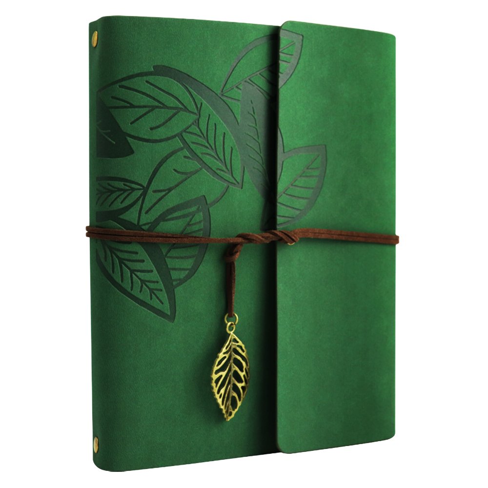 ZEEYUAN Photo Album Scrapbook DIY Memory Book Leaf Soft Leather Scrapbook Photo Album Family Wedding Album Special Christmas Valentines Birthday Gifts Unique Present for Women