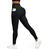 Scrunch Butt Lifting Leggings with Pockets for Women Workout Yoga Pants | Hidden Scrunch Booty Lift, No Front Seam, High Waist Tummy Control, Squat Proof, V-Shaped Back, Compression, Gym, Athletic