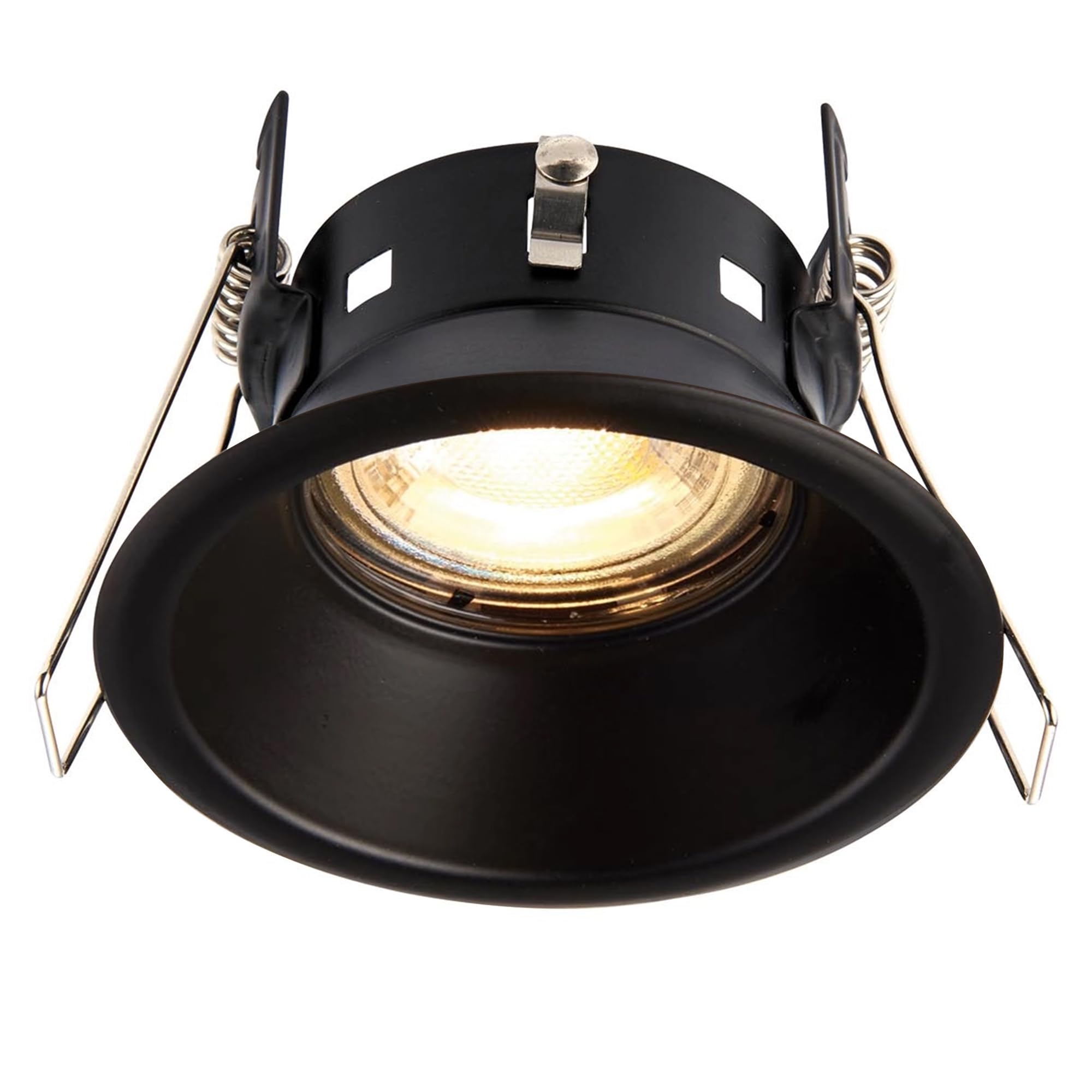 National Lighting SPECULO Downlights Matt Black Fire LED GU10 Anti Glare Spotlights-IP65 Rated Waterproof Recessed Bathroom Ceiling Lights