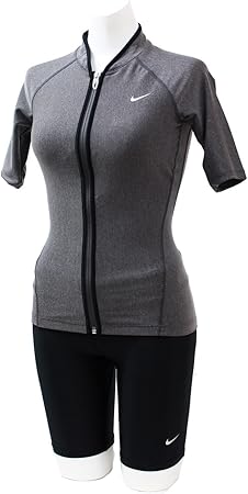 Amazon Co Jp ナイキ Nikeレディース フィットネス 水着 前ファスナー ロングスリーブ セパレート水着s M L Xl 18チャコール M スポーツ アウトドア