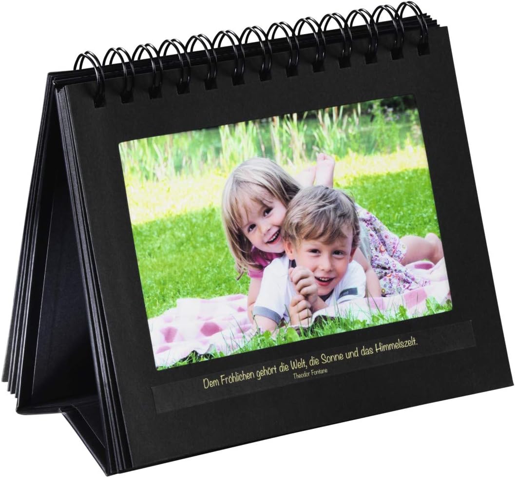 Hama Spiral Book-Stand (for 12 pictures up to 11 x 15 cm, with stickers of quotes to apply) black - Image 4