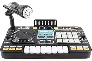 Gonetre Professional DJ Audio Mixer with Light Effects 12 HD Interfaces Connectivity Recording Mode Karaoke Function Portable