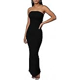 Ulovmi Women Maxi Strapless Dress Long Wrap Casual Party Club Cocktail Dresses