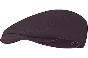jingsha Classic Men's Linen Blend Flat Cap Adjustable Newsboy Cabbie Gatsby Beret Ivy Irish Hat for Golf Fishing Summer