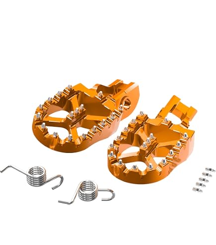 KTM & Husqvarna Black Foot Pegs – Aluminum 7075, Anti-Slip, Fits