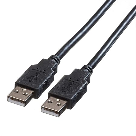 ROLINE USB 2.0 Kabel | A-Stecker auf A-Stecker | HighSpeed Datenkabel | Schwarz 1,8 m