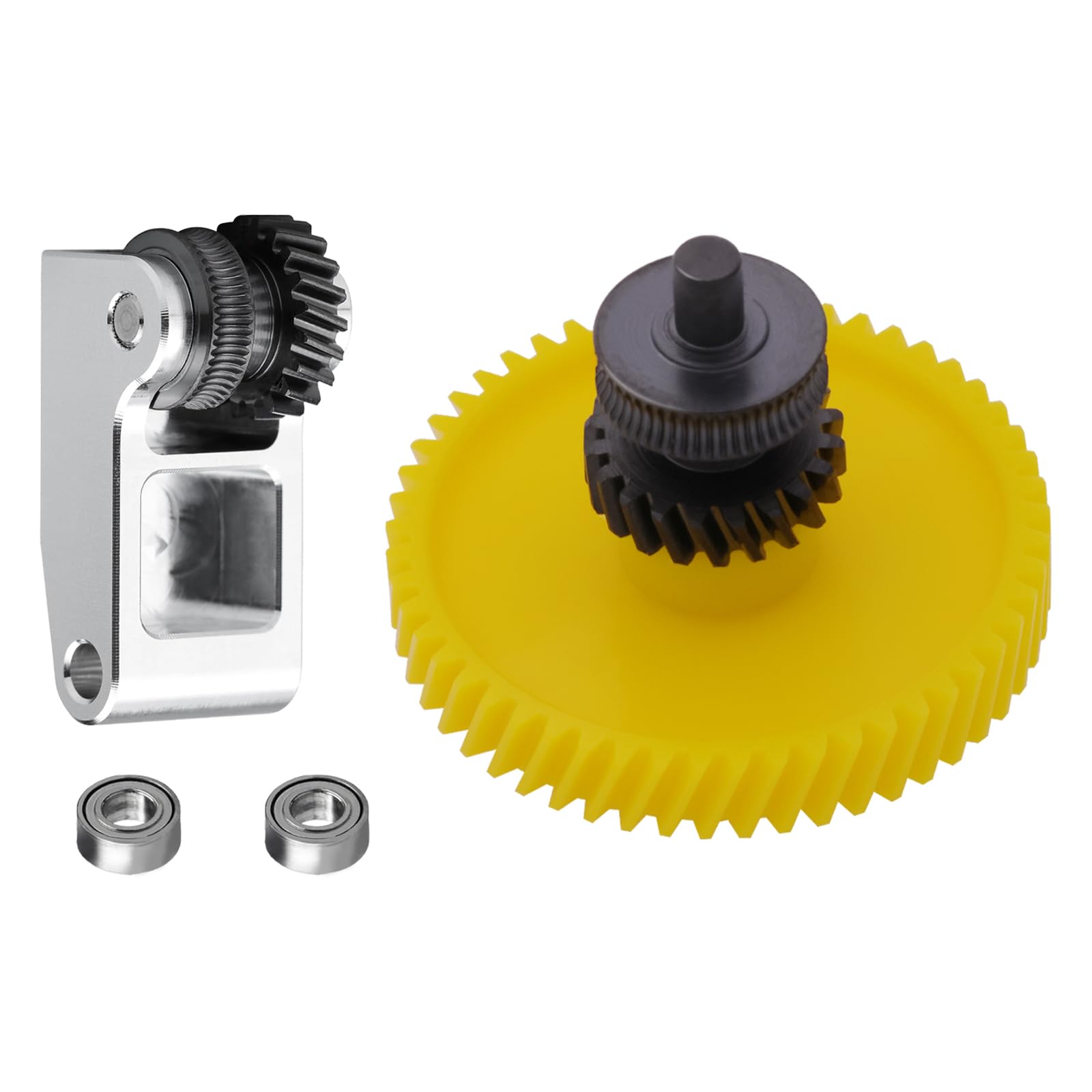 Photo 1 of Hardened Steel Extruder Gear Kit for X1/P1 Series, 3D Printer DLC Nano Coating Hardened Steel Extruder Dual Gear Aluminum Handle and POM Gear Kit for P1P, P1S, X1C, X1E