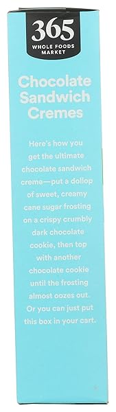 365 BY WHOLE FOODS MARKET, CHOCOLATE SANDWICH CREME COOKIES, 20 OUNCE