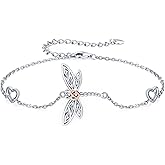 MEDWISE Celtic Dragonfly Bracelets - Sterling Silver for Women & Teens - Gifts for Mom, Daughter or Christmas