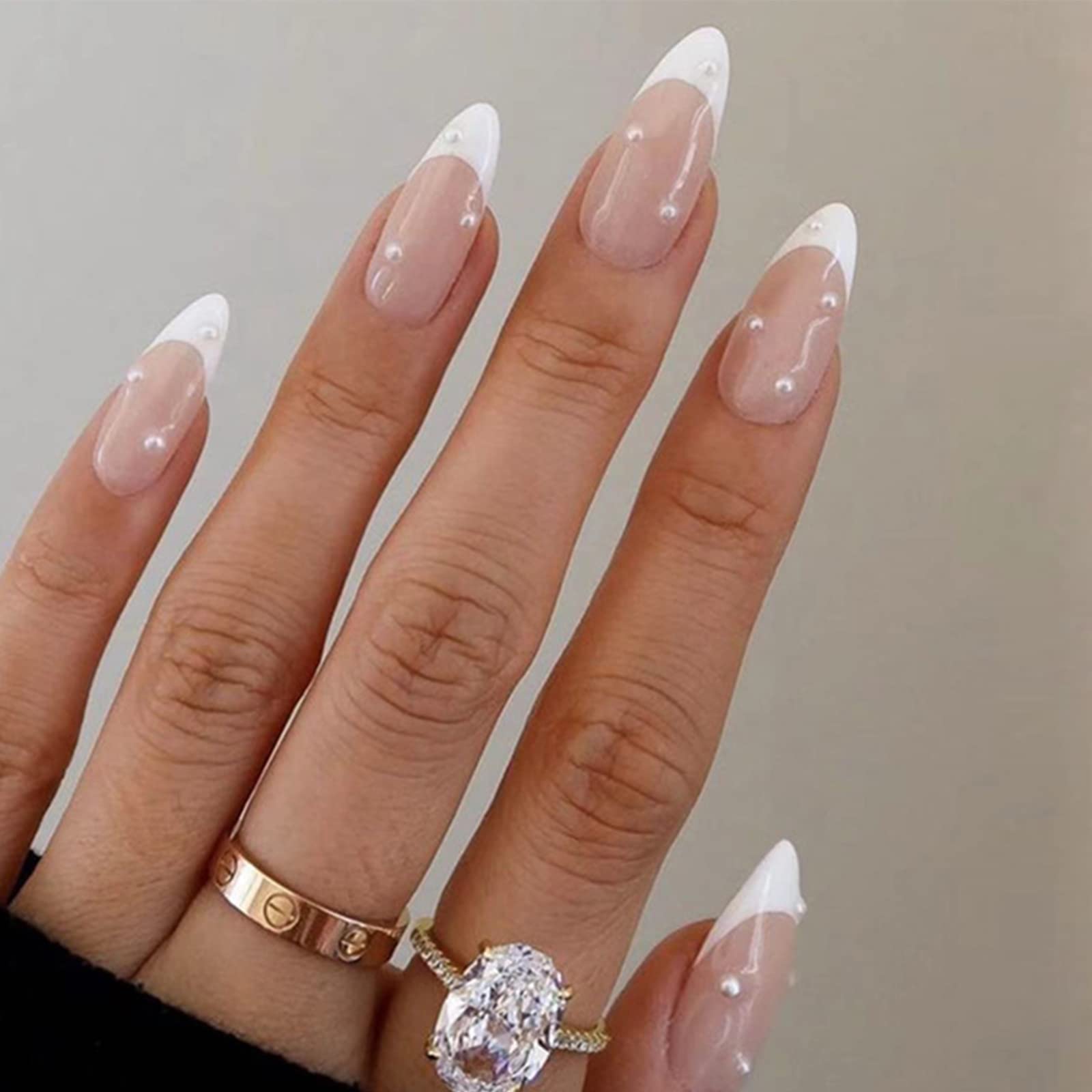 6 Packs (144 Pcs) Press on Nails Medium, Misssix Short Fake Nails Glue on Nails Almond and Square Set with Adhesive Tabs Nail File for Women - Image 7