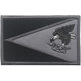 NIUYIBAO NIUYIBAO 1 PCS American State Flag Flag Morale Patch, Tactical Hook and Loop Badge, Black and Gray, DIY Accessories (Samoa)