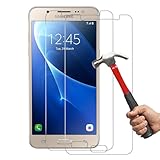 [2-Unidades] Samsung J5 2016 Cristal Templado Hepooya J5 2016 Protector de Pantalla para Samsung Galaxy J5 2016 Vidrio Templado Alta Definicion sin Burbujas 9H Dureza Anti-golpe Ajuste Perfecto Cristal Templado J5 2016