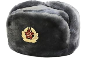 Russian Soviet Army Fur Military Cossack Ushanka Hat