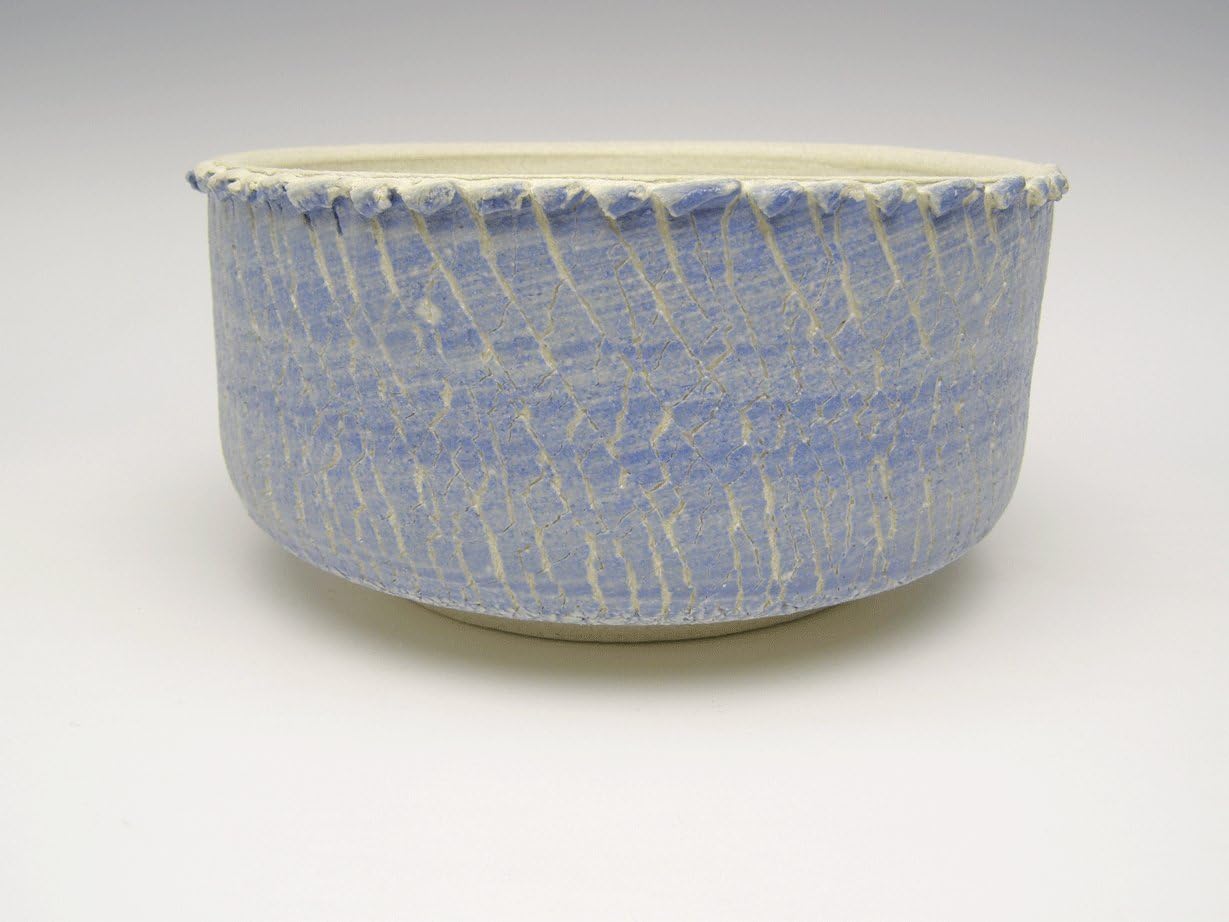 Contemporary succulent planter modern light blue and white crackle pattern cactus planter stoneware modern ceramic herb planter mod flower pot 6 x 3 inches