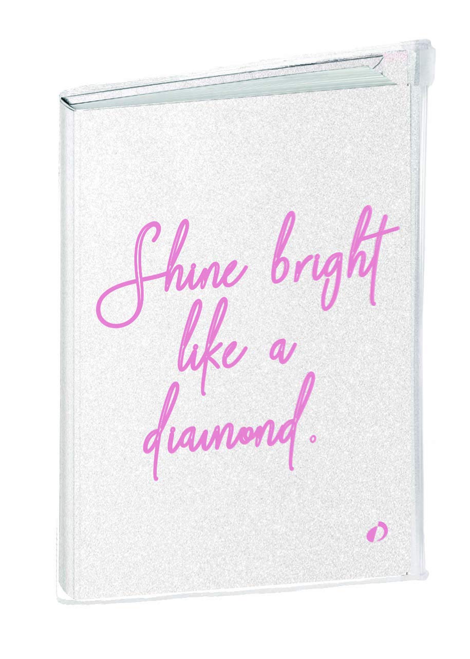 University GLITTERS School Diary 2020-2021, A6 Format (10 x 15 cm), Week to View, Diamond Design