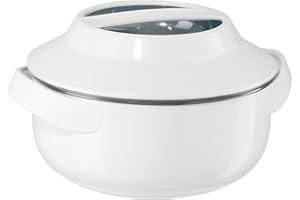 Oggi 7582 Microwavable Insulated Serving Bowl, 1.5 quart, White