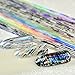 100x4cm Roll Super Holographic Nail Art Foil Stripe Line Silver Laser Nail Glue Transfer Sticker Decals Can be Use for Gel