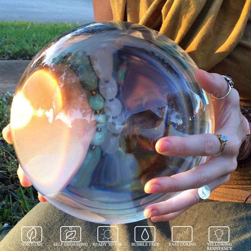 UV Resin, 100g Crystal Clear Ultraviolet UV Curing Resin, Hard Transparent Solar Cure Sunlight Activated Epoxy UV Resin for Resin Casting and Coating, DIY Making