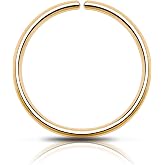Gold Nose Ring Hoop for Women 14k Real Gold Filled Silver Thin Nose Rings, Nose Piercing Jewelry, Conch, Helix, Septum Hoops, Nose Jewelry