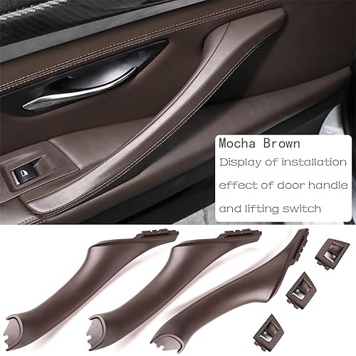 CHUANGHUI Car Door Handle Cover for BMW 5 Series F10 2011-2016 Interior Door Handles Replace Trim Cover 520i 528i 530i 535d 535i 550i (Carbon Fiber C CHUANGHUI Car Door Handle for BMW X2 F39 X1 E84 F48 2010-2022 Interior Door  Handles Replace Cover Car Door Pull Accessories (Carbon Fiber Color) :