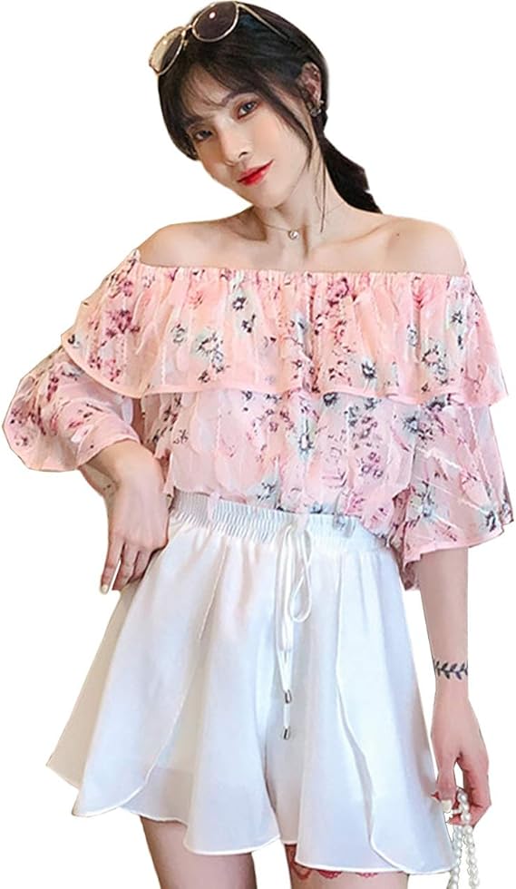 Amazon 大きいサイズ レディース シフォントップス 花柄 オフショルダー プルオーバー Ll 3l 4l 5l 6l ワンピース チュニック 通販 Amazon 大きいサイズ レディース シフォントップス 花柄 オフショルダー プルオーバー Ll 3l 4l 5l 6l ワンピース チュニック 通販