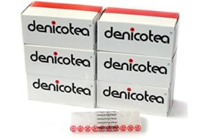 Denicotea Regular Crystal Filters - 50 Count - Pack of 6-300 Filters - Reduce Tar & Carcinogens - Will Not Affect Taste or Flavor - Reduce Staining of Skin & Hair - 10106