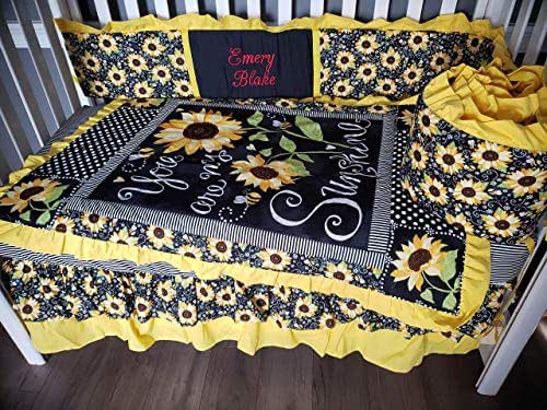 sunflower crib bedding