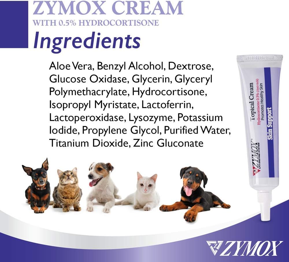 Pet King Brands Zymox DZY22905 Topical Cream, 1-Ounce : Therapeutic Skin Care Products : Pet Supplies