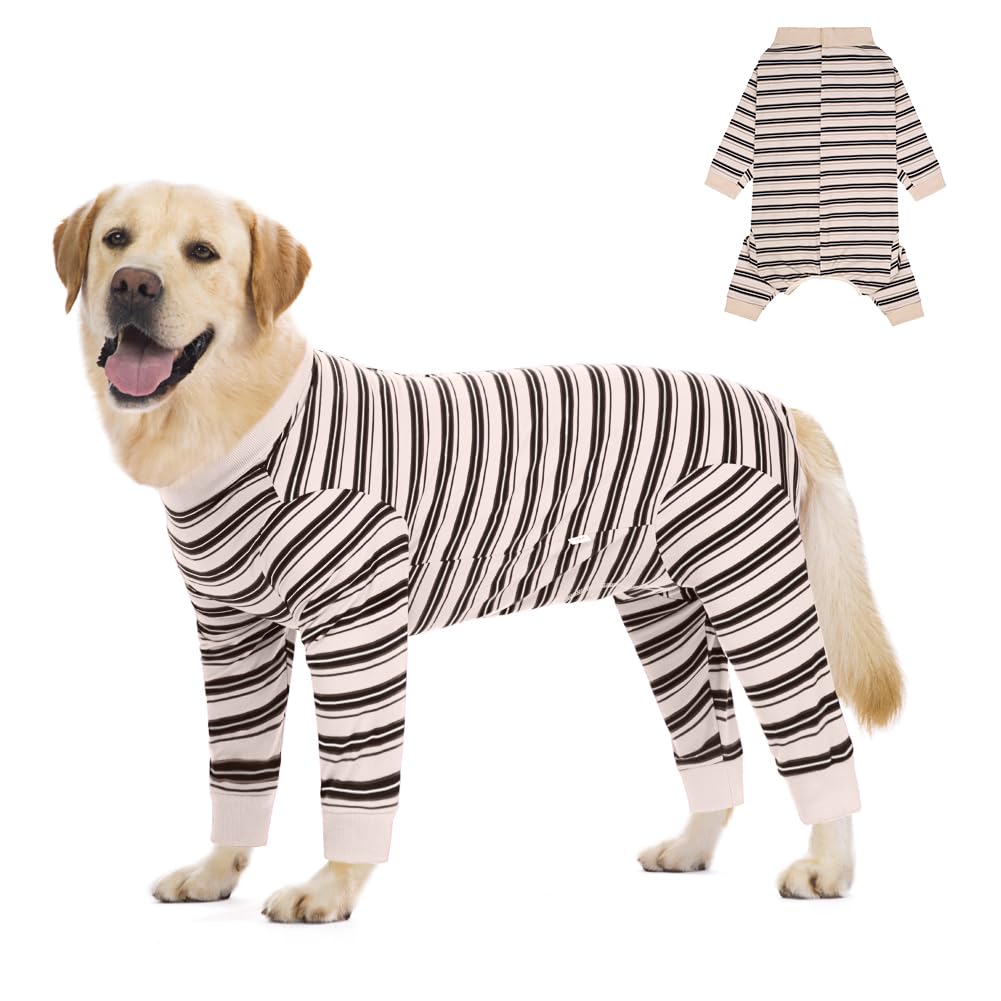 FEimaX Dog Recovery Suit Long Sleeve, Dog Surgery Recovery Suit for Female Male, Pet Surgical Bodysuit Puppy Onesie Abdominal Wounds Protector for Small Medium Large Dogs
