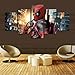AtfArt 5 Piece Deadpool movie poster decoration (No Frame) Unframed HB25 50 inch x30 inch