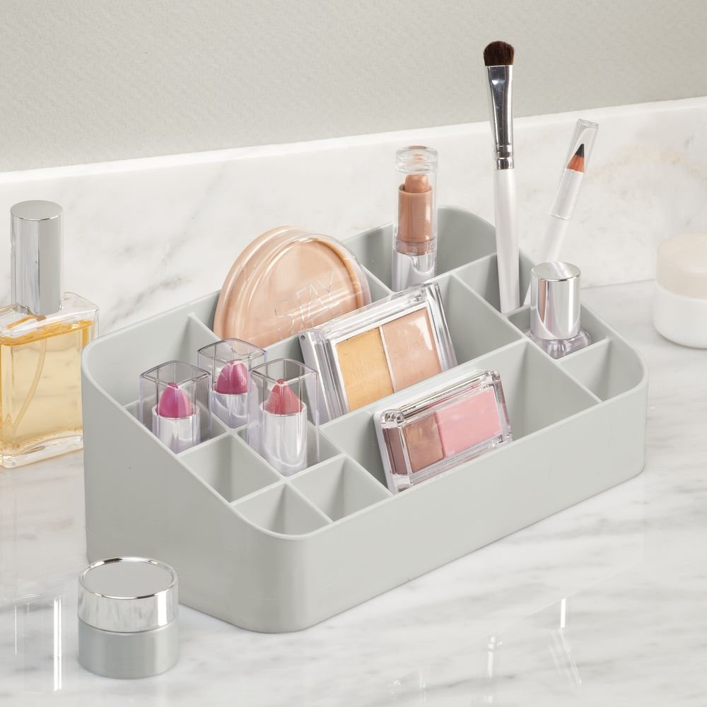 InterDesign Clarity Cosmetic Organizer with Multiple Compartments for