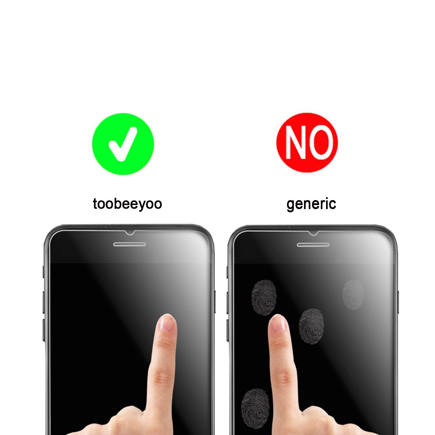 [3-PACK]iPhone 7 Plus Screen Protector,toobeeyoo Ultra Clear and Thin Tempered Glass with 9H Hardness Anti-Scratch,Fingerprint and Bubble Proof