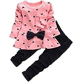 Baby Girl Clothes Infant Outfits Set 2 Pieces with Long Sleeved Tops + Pants